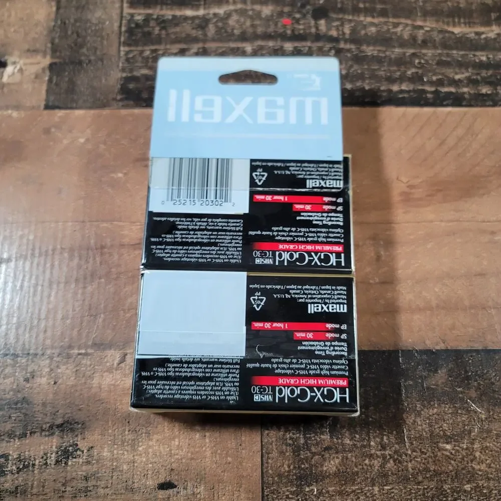 Maxwell VHS-C HGX-Gold TC-30 Premium High Grade 2-Pack Camcorder Video Cassette